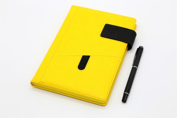Cheap 2020 Customized PU leather yellow color custom journal notebook with magnetic flap for sale
