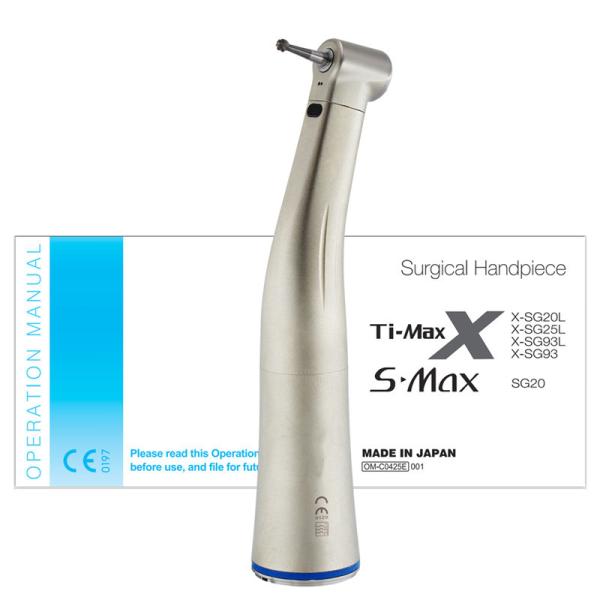 Cheap Low Speed Blue Ring Connect Dental Handpiece With LED Push Button for sale