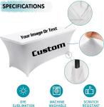 4ft 6ft Trade Show Table Throw Event Exhibition Polyester Custom Table Cloth