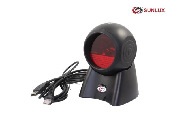Cheap Multi Directional Laser Barcode Scanner Round Case Adjustable USB Interface for sale