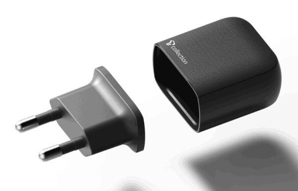 Cheap Black Fast Mobile Charger With Double USB Port 5V 1A / 2.1A / 2.4A For EU Korea Market for sale