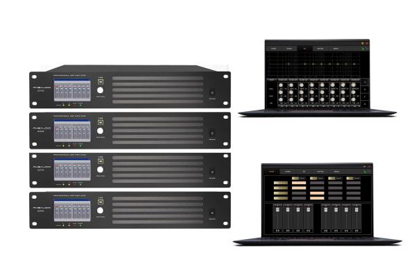 Cheap DSP Network Audio Amplifier 900W , Class D Mixer Power Amplifier With Control Software for sale