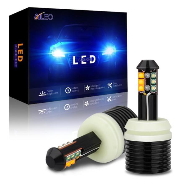 Cheap Error Free DRL 1600LM T20 7440 Amber LED Turn Signal Lights for sale