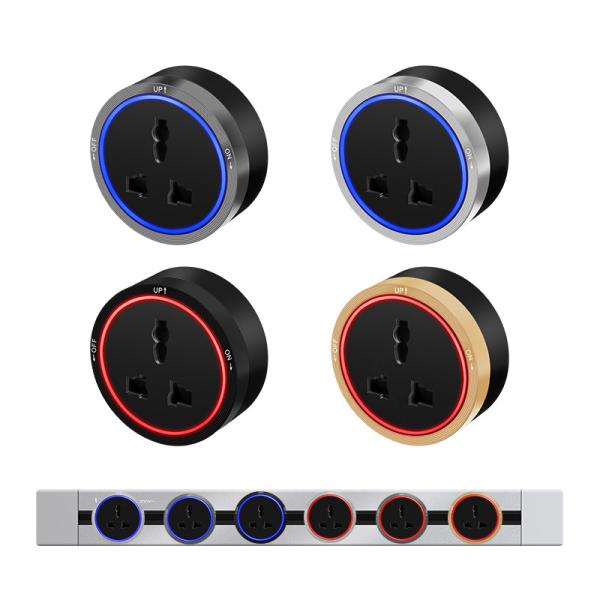 Cheap 16A Hidden Power Track Socket 3M Kitchen USB Power Socket With LED Light for sale