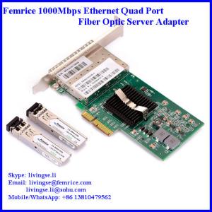 China 1000Mbps Quad Port Gigabit Ethernet PCI Express x4 Server Adapter, Intel 82580 Server NIC on sale