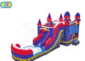 China Outdoors Activities Wet Obstacle Course Bouncy Castle  100-400 Lbs Capacity on sale