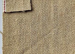 Best Classic Brown Herringbone Denim Fabric , Twill Jeans Cotton Spandex Denim Fabric wholesale