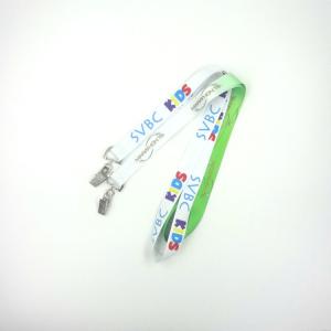 China Promotional Dye Sublimated Lanyards White Polyester Lanyard Gradient Color on sale