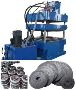 China 4.0MN Clamping Force Rubber Barbell Plate Hot Press Vulcanizing Machine Rubber Dumbbell Making Machine on sale