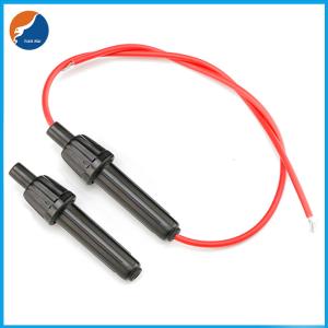 Best Colors Black Wire Sizes 16AWG 6x30mm Electrical Rating 10A In-Line Fuse Holders wholesale