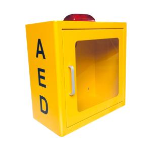 China Yellow Color Alarmed AED Defibrillator Cabinets With Strobe Light on sale