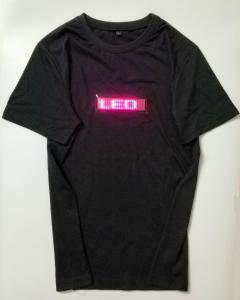 China small wholesale  LED display LED T-shirt  Programmable rolling message flashing LED T-shirt stores up to 6messages on sale