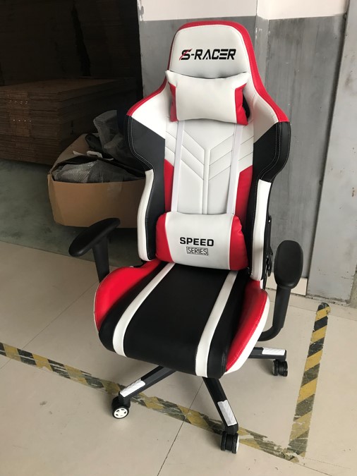 Customize Adjustable High Back PU Leather Gaming Chair with Armrest and Massage Function