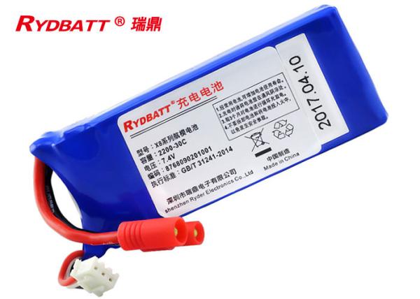 Cheap 908033 Lithium Polymer Battery Pack 2S1P 7.4V 2.2Ah For Electric Aero Model for sale