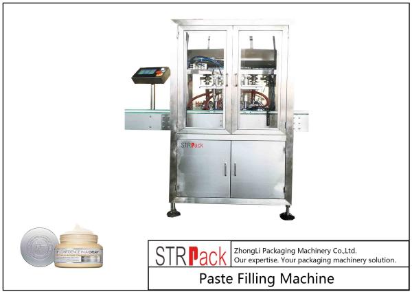 Cheap Servo Motor Control Paste Filling Machine , 5g-100g Jar Cosmetic Cream Filling Machine for sale