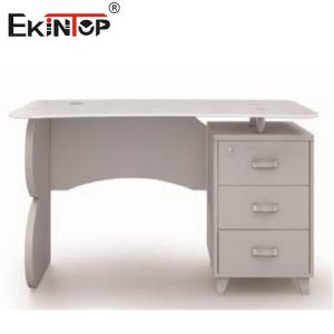 China White Rectangle Small Glass Top Desk For Office Furniture Scratch Resistant on sale