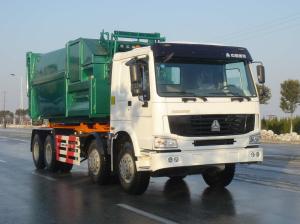 China Steering Wheel Garbage Truck With Slip On Unit / Garbage Disposal Truck on sale