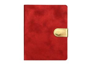 China Red Gold Custom Journal Printing With Magnetic Closure PU Leather Cover on sale