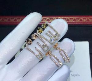 Best custom real 18k gold Messika Fine Jewelry Brand Wedding Bands Diamond Studded Earrings wholesale