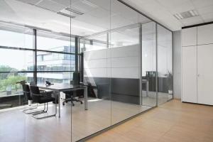China Durable Full Height Glass Partition , Internal Glass Partition Walls Residential on sale