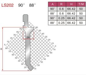China LS202 Customized 42CrMo Press Brake Tooling Punch Bending Tools on sale