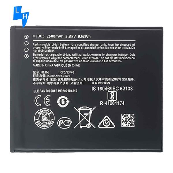 Cheap High Capacity 2500mAh Lithium Battery for NOKIA1 HE365 Mobile Phone System Model for sale