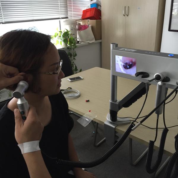 Cheap High Resolution Digital Video Otoscope , Hook-wall ENT Digital View Image Printer System for sale