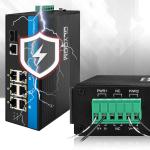 2.5G Hardened PoE Switch Manageable Gigabit Ethernet Dual DC48V Input 15.4W 30W