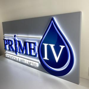 China 20mm Backlit Stainless Steel Letters SMD 5050 Led Illuminated Sign Boards on sale