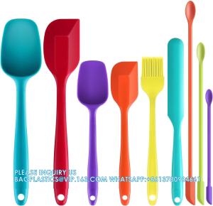 China Silicone Rubber Spatula Set, For Cooking & Baking, Dishwasher Safe, 5pcs Spatula + 5pcs Measuring Spoon on sale