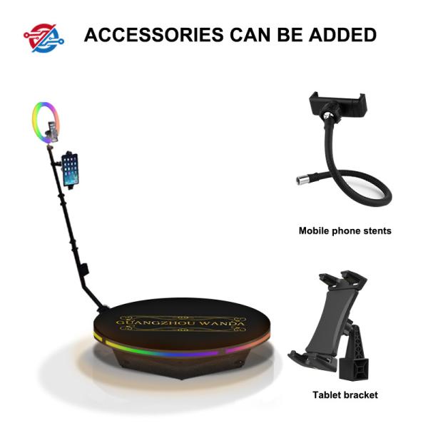 Cheap Full Color 360 Photo Booth Go Pro Camera 360 Surround Automatic Rotating Stand Platform for sale