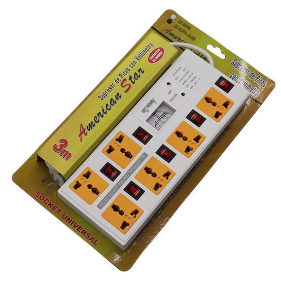 Cheap 6 outlet Universal Type Extension Socket With On/Off Switch, USB for sale