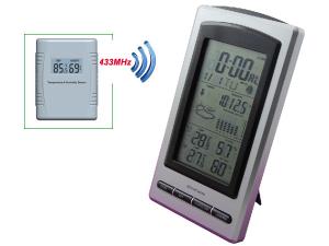Best Digital Indoor Outdoor Thermometer Hygrometer Wireless Weather Station Clock Calendar Alarm Moon Phase Display MS1066D wholesale