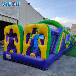 China Customized PVC inflatable equipment jump bounce castle bouncy obstacle giant inflatable obstacle course on sale