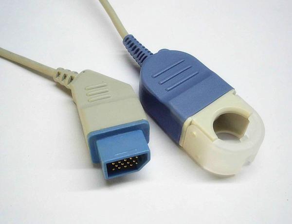 Cheap Nihon Kohden Spo2 Sensor Cable 2.4m With DB9 N.K Sensor Oil Resistance for sale