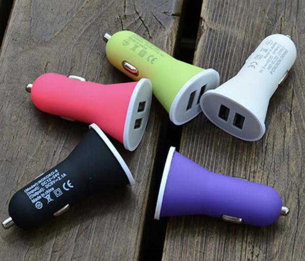 Cheap 2018 hot selling trumpet matt car charger dual usb for iphone for samsung mobile phones for sale
