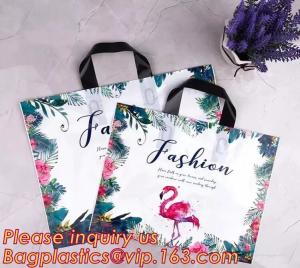 China Eco Friendly Biodegradable Plastic Soft Loop Handle Bags,Retail Soft Loop Handle Shopping bags,Recyclable clothing packa on sale