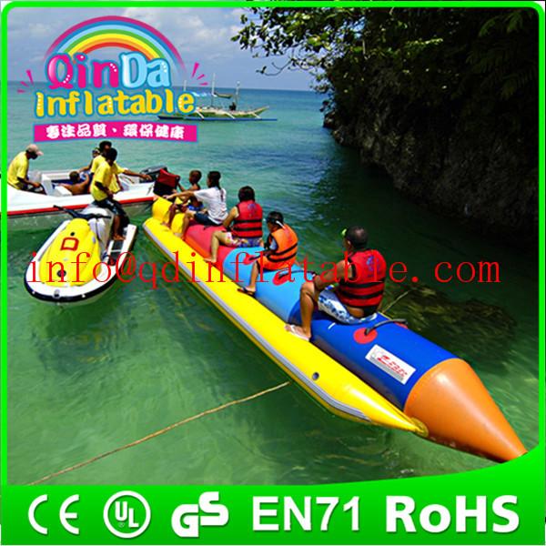 Cheap QinDa Customized Inflatable Banana Boat / Inflatable water game for sale
