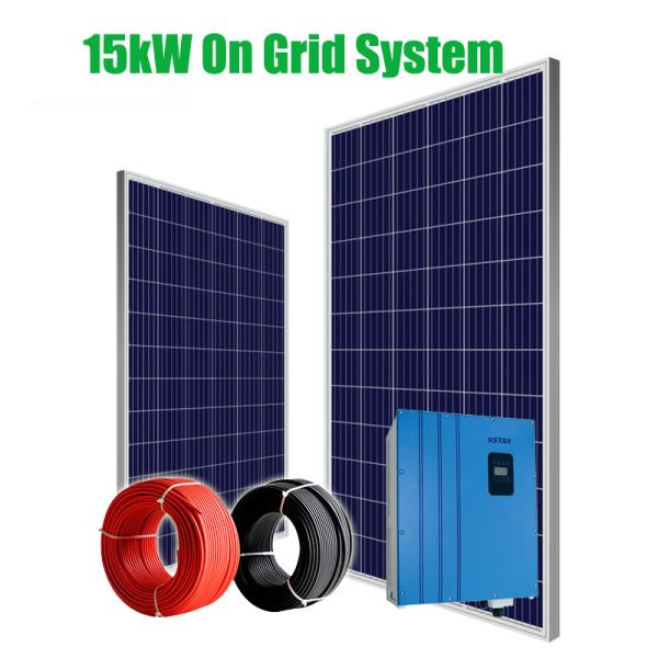 Cheap Tied AC 220V 15KW On Grid Solar PV System For Home Use for sale