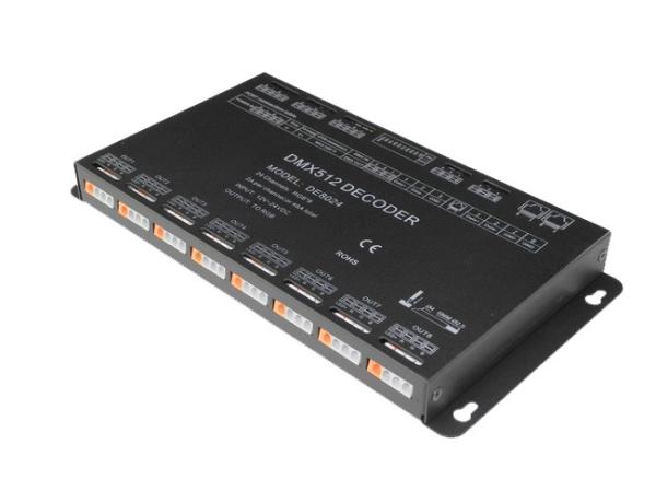 Cheap Black Constant Current  24 Channel LED DMX Controller CC 350mA 700mA for sale