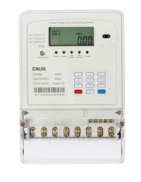 Cheap Three Phase Prepaid Electricity Meters , Plc Rf Commercial Electric Meter for sale