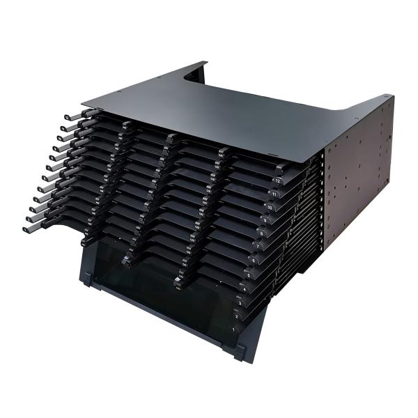 4U 576 Cores Fiber Termination Panel , Optical Patch Panel 12 Layer