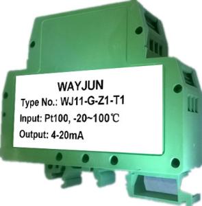 Best WAYJUN 3000V isolation two wire 4-20mA loop powered RTD temperature signal transmitter DIN35 signal converter wholesale