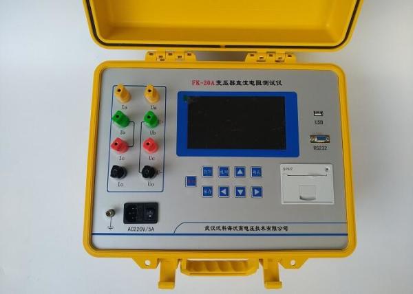 Cheap 0.1μΩ Resolution Power Transformer Testing Equipment 3 Phase 10A Test Current Output for sale