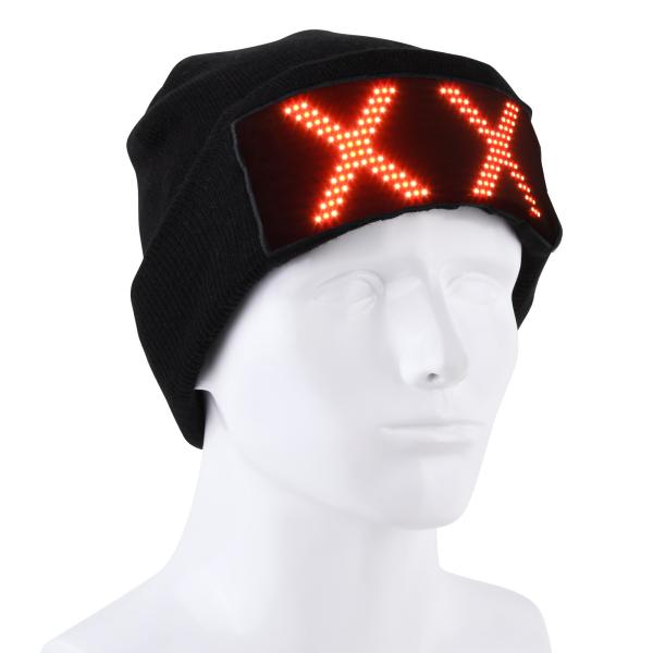 Cheap LED Display Hat Lighting Beanie Cap Bluetooth APP Programmable for sale