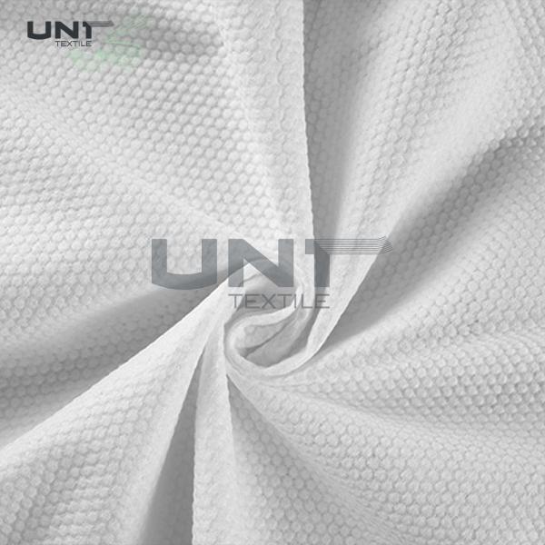 Cheap White Wet Wipes Spunlace Nonwoven Fabric Embossed 100CM Width for sale