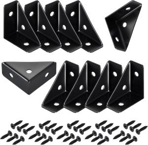 China Metal Corner Brace Angle Brackets 10Pcs 38mm X 38mm Triangle Shelf Bracket For Wood on sale