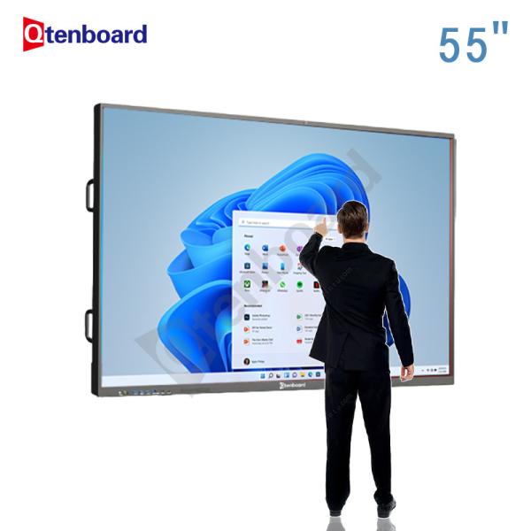 Cheap Qtenboard E-Learning 55 inch Touch Interactive Panel Touch Screen Smart Whiteboard For Meeting Education for sale