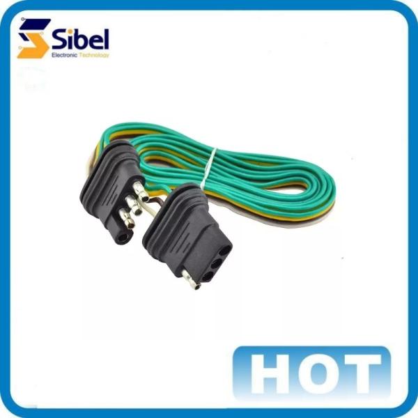 Cheap OEM 4-Pin Plug 18 AWG Flat Wire Connector wiring harness for trailer lights for sale