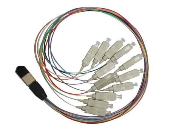 Cheap High Density Architectures MPO MTP Patch Cord , 12 Fibers Multimode Fiber Patch Cord for sale